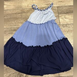 Blue and Navy Kids Dress zunie kid 4-5